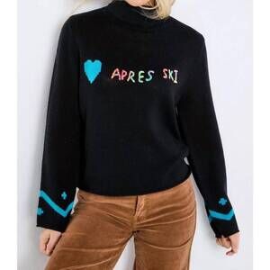 NEW LISA TODD apres ski sweater in black